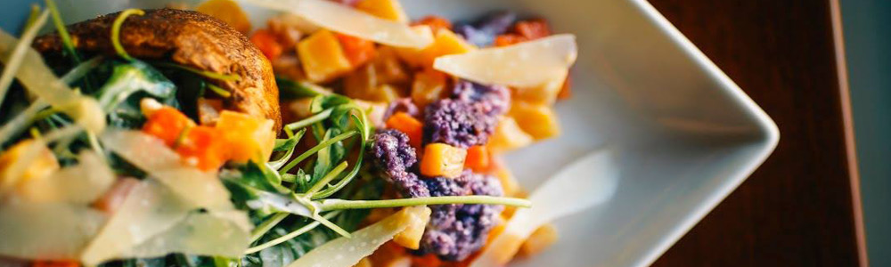 Farm fresh vegetables in a salad for a catered Mardi Gras event.